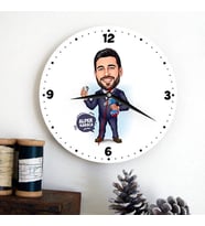 Tamirci Erkek Hediye Kişiye Özel Karikatürlü Duvar Saati