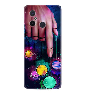 Xiaomi Redmi 12C Kılıf Silikon Desen Özel Seri Finger planet 1740