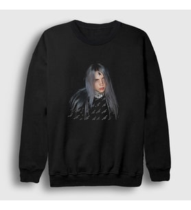 Presmono Unisex Siyah Spider V2 Billie Eilish Sweatshirt 155011tt