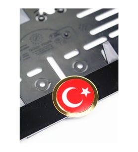 Türk Bayrağı Gold Pleksi Motor Plakal