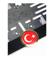 Türk Bayrağı Gold Pleksi Motor Plakal