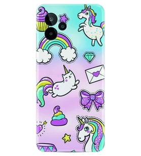 General Mobile GM 24 Pro Kılıf Silikon Desen Özel Seri Unicorn Mektup 1800
