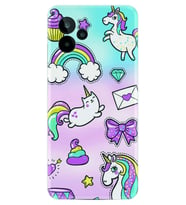 General Mobile GM 24 Pro Kılıf Silikon Desen Özel Seri Unicorn Mektup 1800