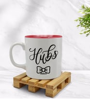 BK Gift Kişiye Özel Koca Tasarımlı İçi Kırmızı Renkli Kupa Bardak Model 1