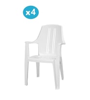 Omnipazar MT-GF139 Orbita Plastik Bahçe Balkon Koltuk Sandalye 4'lü Set