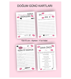 Doğum Günü Kart Oyunları, Ne Kadar İyi Tanıyorsun, Doğum Günü Dilek Kartı