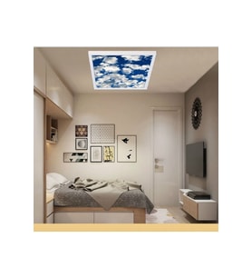 Yatak Odası Güçlü 60watt 60x60 Büyük Boy Led Avize Bulut Tasarım, Modern Çerçeve