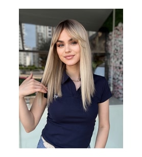 Vip Düz Doğal Geçişli Pürüzsüz Tasarım Vip Peruk