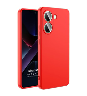 Microsonic Xiaomi Poco X7 Pro Kılıf Groovy Soft Kırmızı (Kırmızı)