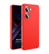 Microsonic Xiaomi Poco X7 Pro Kılıf Groovy Soft Kırmızı (Kırmızı)