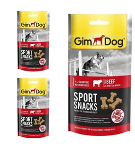 Gimdog Sportsnacks Beef - Sığır Etli Ödül Tableti 60 Gr X 3 Adet