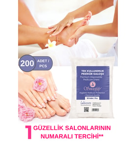 200 Adet Tek Kullanımlık Pedikür Galoşu, Hijyenik ve Konforlu Kullanım
