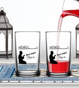 BK Gift Ramazan 2'li Şerbet Bardağı -1, Arkadaşa Hediye, Sevgiliye Hediye, Eşe Hediye