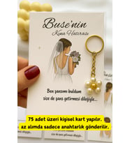 Papatya    15 Adet Gelin Model Papatya Anahtarlık - Nikah Hediyesi Kına Hediyesi - 75+kişisel