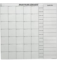 Manyetik Duvar StickerıTakvim Plan Çizelgesi 100 * 110 cm