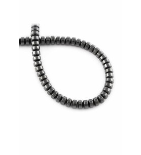 Hematit Taşı Daire Kesim Parlak Füme 6x4mm Doğal Taş Dizi