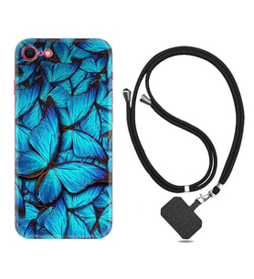 Apple iPhone 5 6 7 8 Plus Se XR Kılıf Boyun Askılı Silikon Owl 1351