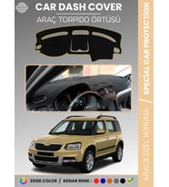 SKODA YETI (2009-2017) Torpido Örtüsü Ön Göğüs Halı Torpido Koruma Tam Uyum Kaymaz UV Koruma