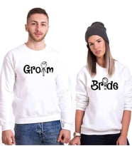 Tshirthane Bride Groom Sevgili Kombinleri Sweatshirt Kombini (Tek Ürün Fiyatıdır.)