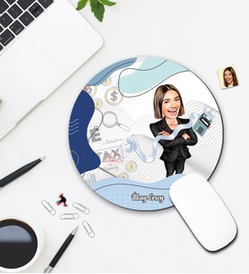 Kişiye Özel Karikatür Muhasebeci Tasarımlı Mouse Pad 059