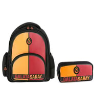 Galatasaray Sarı Kırmızı Okul Sırt Çantası ve Kalem Çantası Seti - SETME25552C
