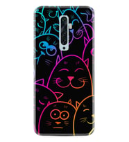 Oppo Reno 2Z 4 Lite 4 Pro 5 6 7 A31 Kılıf Desemli Silikon Neon Cats 1790