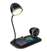 S-link SL-CW21 Siyah Telefon Uyumlu Fast Şarj 15W Ayarlanabilir Led Işıklı Masa Lambası