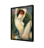 Nude İn Green Chair Çerçeveli Mdf Tablo