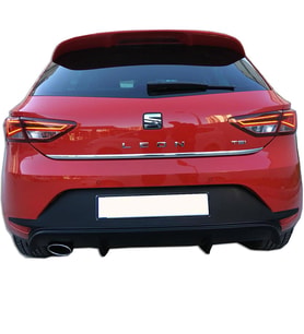 Seat Leon MK3 - 5F (2013-2016) Style Uyumlu Arka Tampon Eki - Difüzör (Plastik)