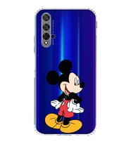 Huawei Honor 20  Kamera korumalı Kapak Mickey Mouse Tasarımlı  Şeffaf Kılıf