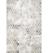 Dijital Kaymaz Yıkanabilir Beyaz Geometrik Salon Halısı Mutfak Halısı Koridor Halısı Yolluk 15532