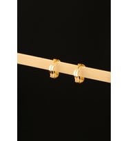 14 Ayar Zikzak Ajda 2 Sıra Altın Küpe (Gold)