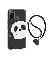 Infınıx Smart 5 Kılıf Silikon Ipli Boyun Askılı Desenli Hello Panda 1709