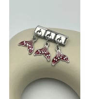 Çelik Silver Kırmızı Kuyruk Sallantılı Nomi Charm - 25crm90