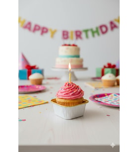 Beyaz Cupcake Kapsülü İçi Metalize Gold 25'li - Kek ve Cupcake Sunum Kapsülü