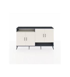 Arges Konsol 6 Raflı 4 Kapaklı 176x30x99 Antrasit-Aytaşı