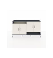 Arges Konsol 6 Raflı 4 Kapaklı 176x30x99 Antrasit-Aytaşı