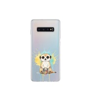 Samsung Galaxy S10 Plus ile Uyumlu Splash Mirket Tasarımlı Şeffaf Silikon Kılıf