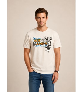 VIGOSS BASKILI OVERSIZE ERKEK T-SHIRT 62536-30010
