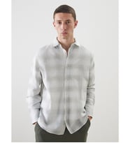 LCW Vision Yeşil Regular Fit Uzun Kollu Ekose Poplin Erkek Gömlek