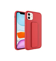 Apple iPhone 12 Uyumlu Kılıf Zore Qstand Kapak (Kırmızı)