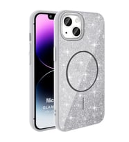 Microsonic Apple iPhone 13 Kılıf GlamGrip Luxe Gümüş (Gümüş)