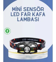 El Sensörlü LED Far Suya Dayanıklı Şarjlı Kafa Lambası