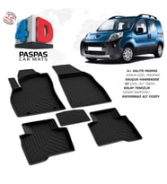 Peugeot Bipper 4D Araca Özel Havuzlu Kauçuk Paspas Siyah (Karışık)