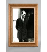 Çerçeveli Paspartulu Atatürk Tablo a51 (Gold)