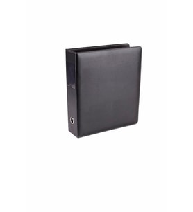 Evrak Sunum Tanıtım Firma Klasörü 7 cm 2 Halkalı A4 520 Yaprak Kapasiteli Ring Binder File Vegan 28x32 cm (Siyah)