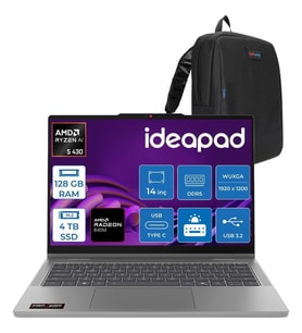 Lenovo Ideapad 5 2ın1 Amd Ryzen Aı 5 430 128GB Ddr5 4tb SSD Freedos Amd Radeon 840M 14" Wuxga (1920X1200) IPS 400NITS 60Hz Dokunmatik Bilgisayar 43014AGP11F45 + Zetta Çanta