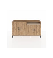 Kronos Konsol 6 Raflı 4 Kapaklı 176x59x99 Çam-Çam/Aytaşı
