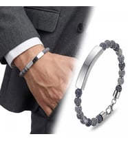 Moncuk Design Mat Akik Beyaz İsim Yazılabilir Ve Ayarlanabilir Çelik Zincir Bileklik 33512B29D3