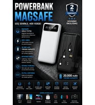 20000 mAh Powerbank LCD Ekranlı USB Lightning Type-C Uyumlu